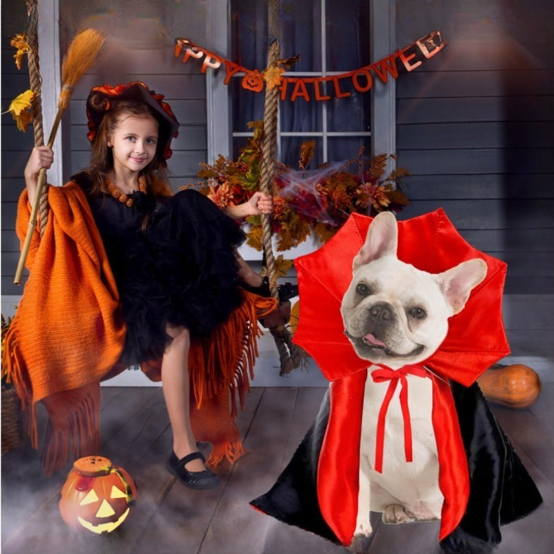 Unleash the Spook-tacular Fun with Our Pet Halloween Vampire Cloak Costume