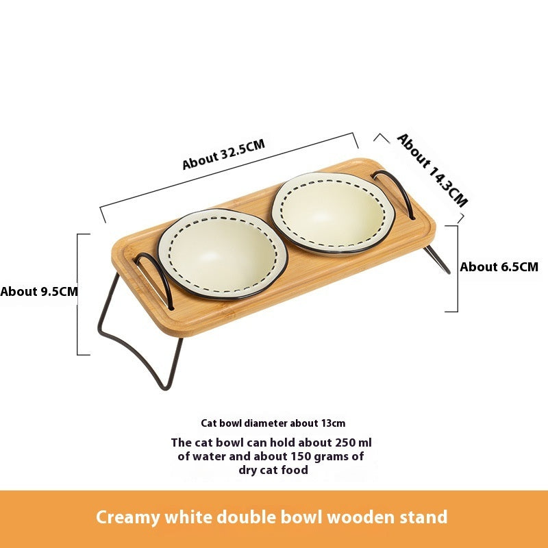 Enhance Your Pet's Dining Experience with Our Multi Functional Wooden Pet Feeding Rack