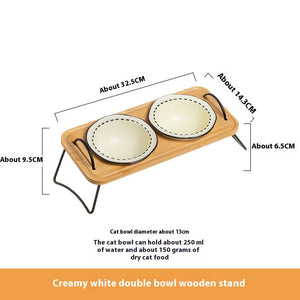 Enhance Your Pet's Dining Experience with Our Multi Functional Wooden Pet Feeding Rack