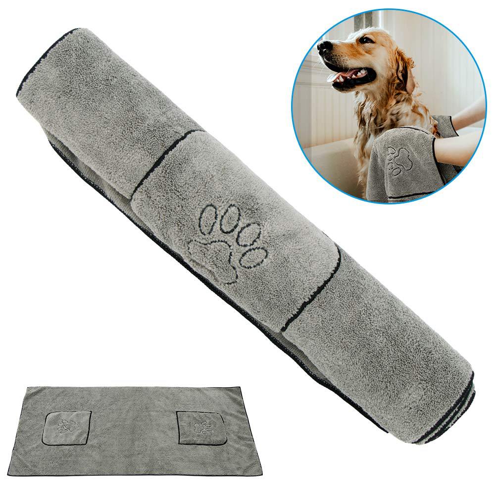 Super Absorbent Large Pet Bathrobe Towel For Quick Drying And Comfort